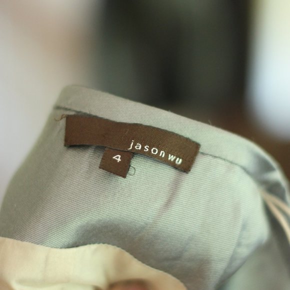 JASON WU Gray Skirt with Brass Metal Sequins - Picture 4 of 5